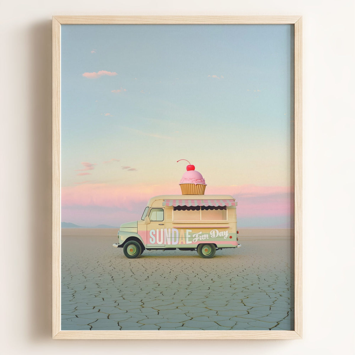Sundae Fun Day Food Truck Art - Framed Art
