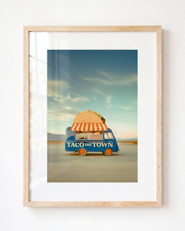 Taco the Town Food Truck Art — Framed