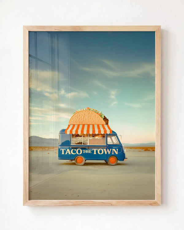 Taco the Town Food Truck Art — Framed