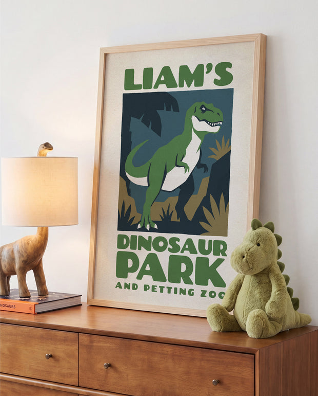 Personalized Vintage Dinosaur Poster