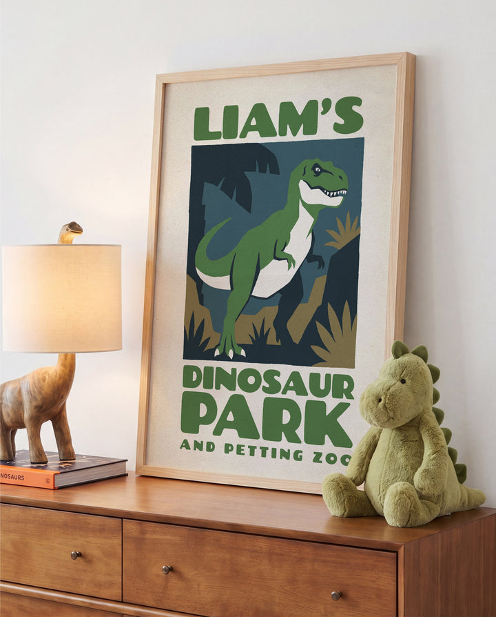 Personalized Vintage Dinosaur Poster