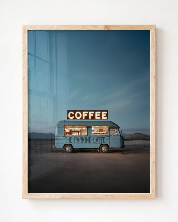 The Parking Latte Food Truck Art – Framed