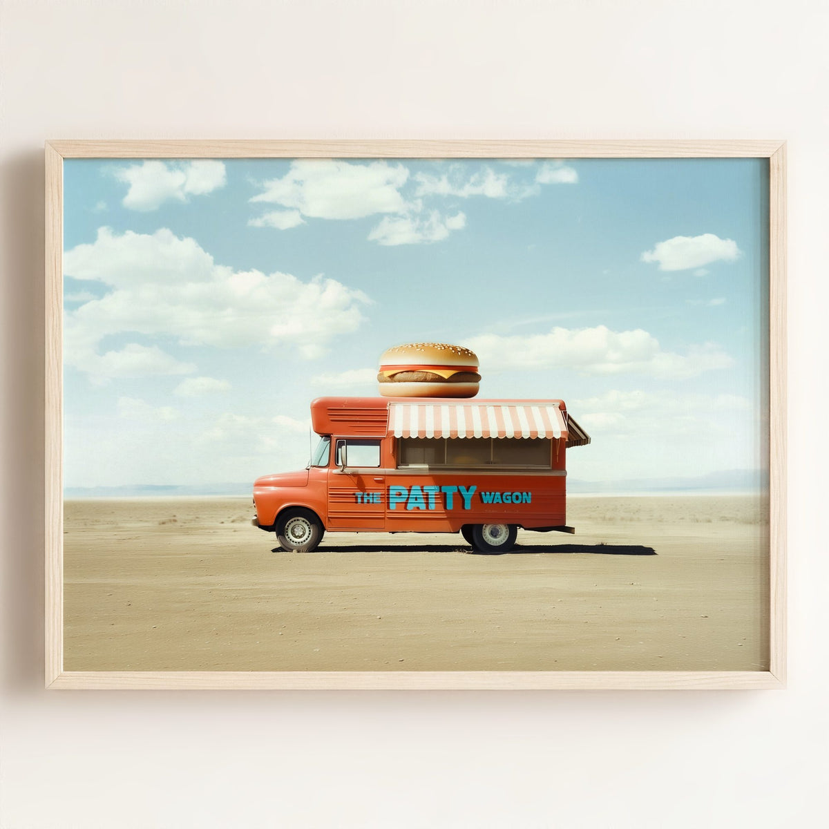 The Patty Wagon Food Truck Art — Framed