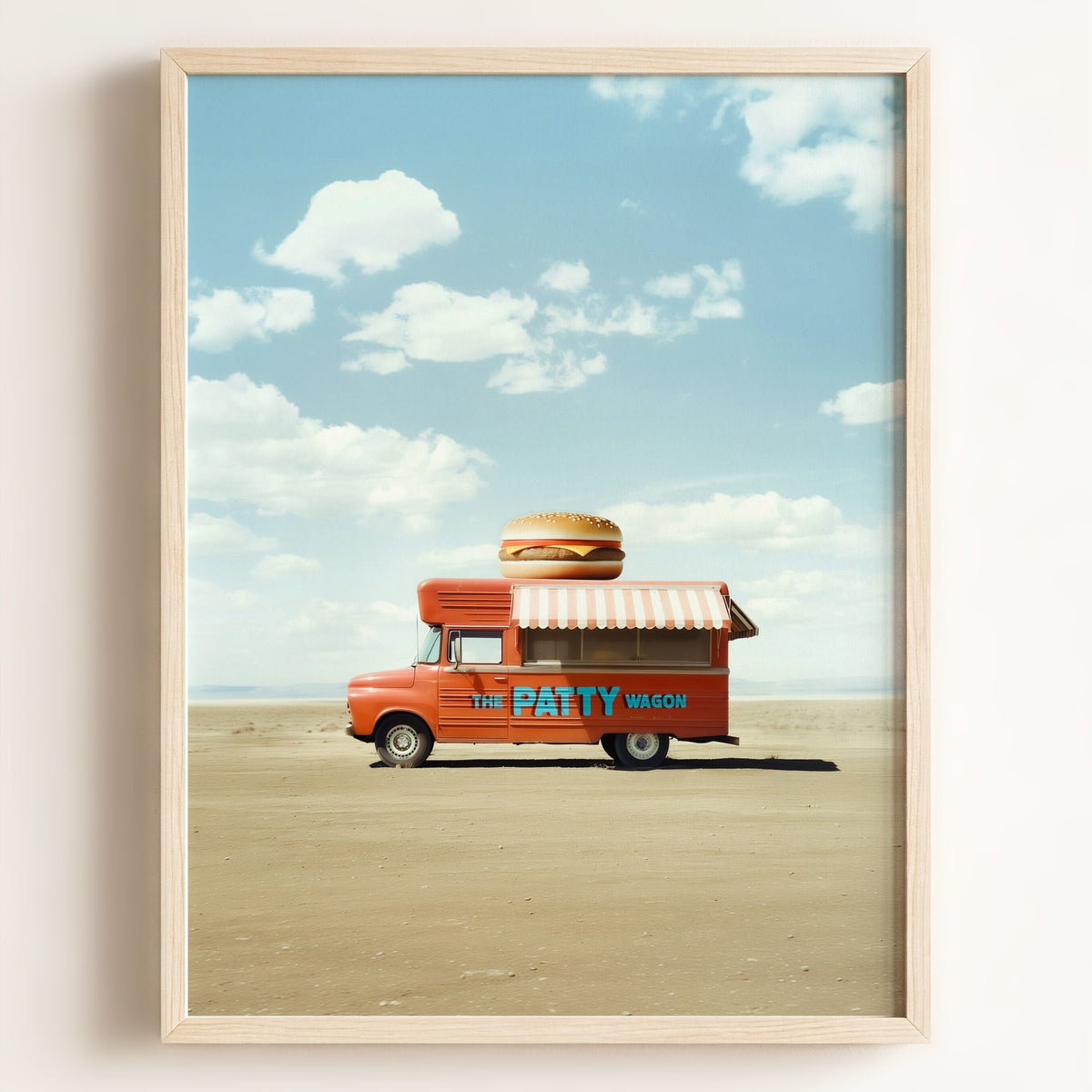The Patty Wagon Food Truck Art — Framed