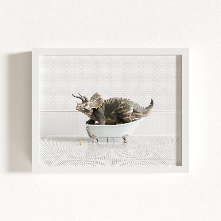 Triceratops in Blue Bathtub