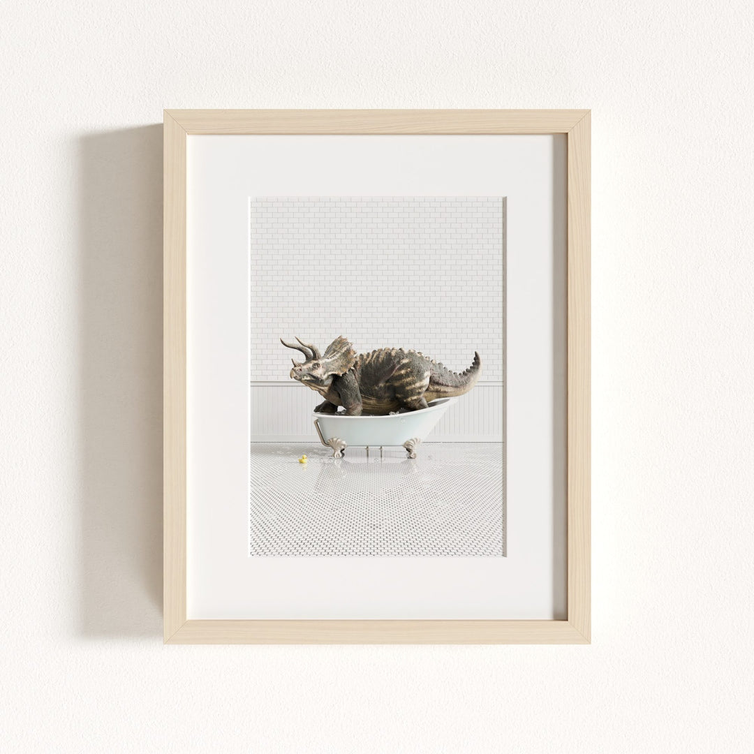 Triceratops in Blue Bathtub