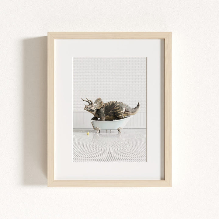 Triceratops in Blue Bathtub