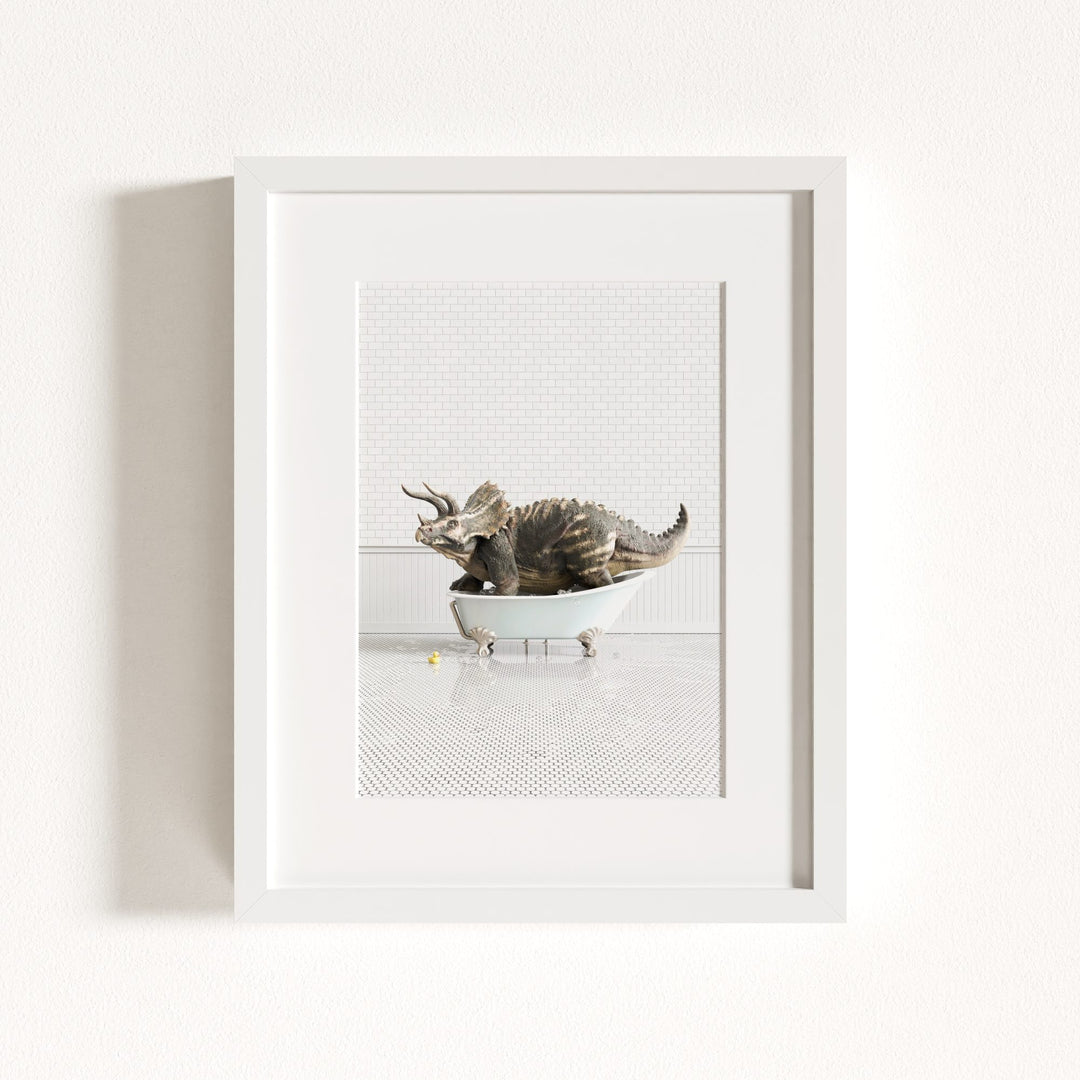 Triceratops in Blue Bathtub