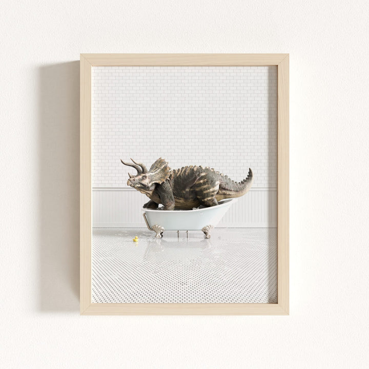 Triceratops in Blue Bathtub