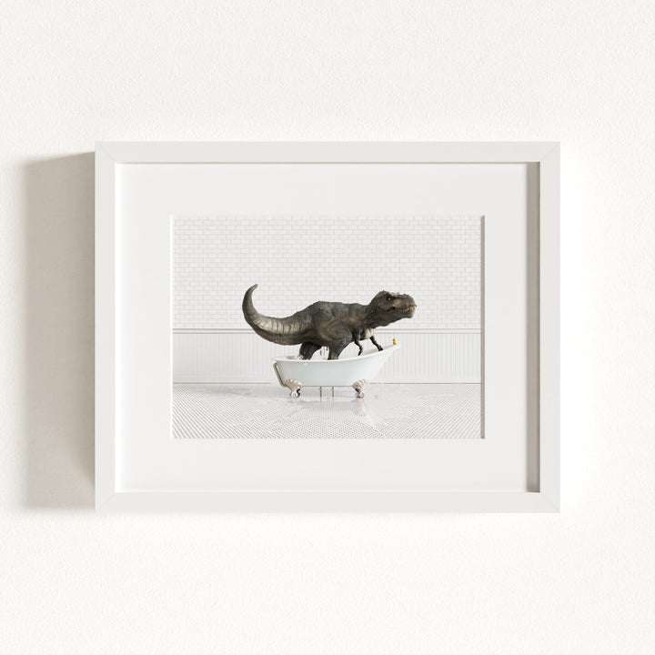 Tyrannosaurus Rex in Blue Bathtub