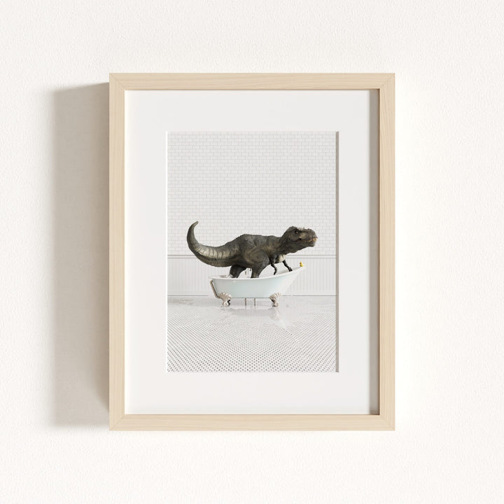 Tyrannosaurus Rex in Blue Bathtub