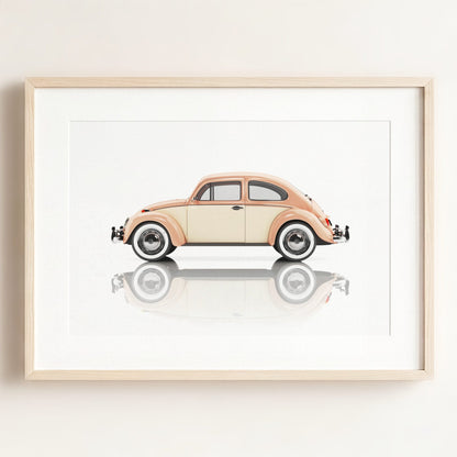 Vintage VW Beetle – Framed