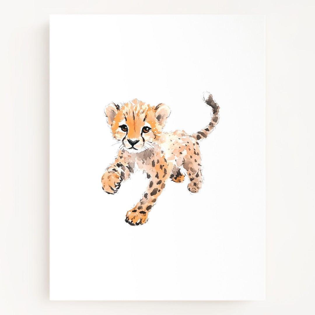 Keepsake Kingdom Watercolor Cheetah Art Print