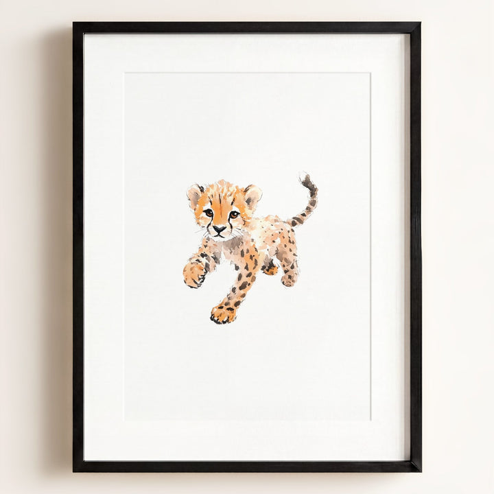 Watercolor Cheetah Art Print