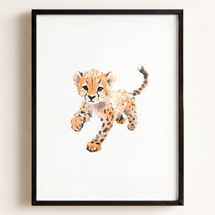 Watercolor Cheetah Art Print