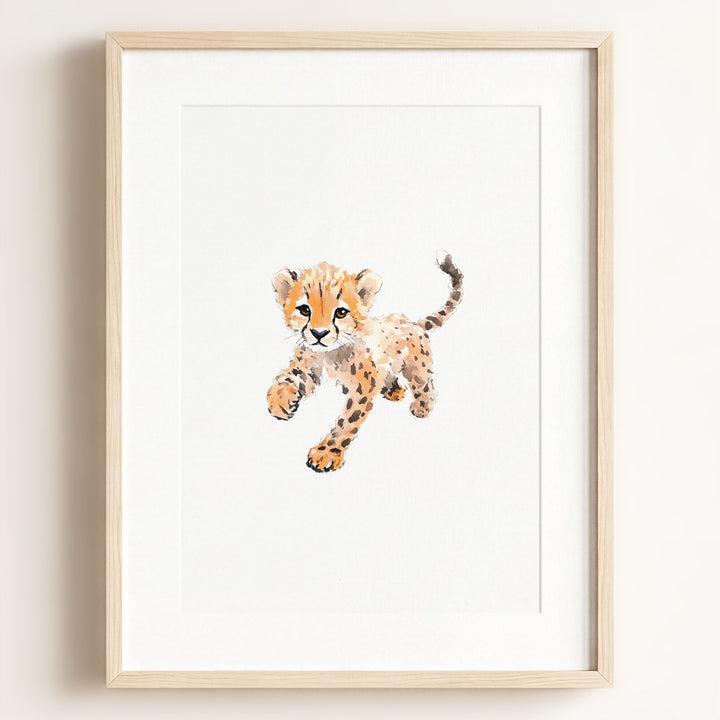 Watercolor Cheetah Art Print