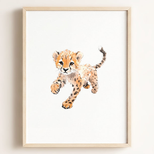 Watercolor Cheetah Art Print
