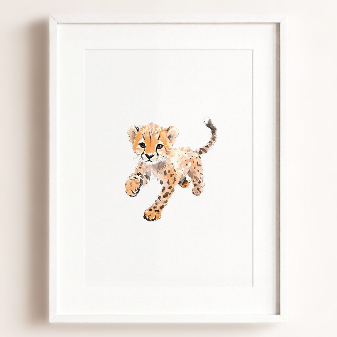 Watercolor Cheetah Art Print