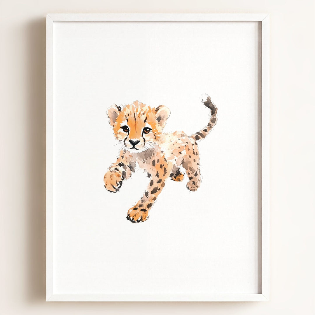 Watercolor Cheetah Art Print