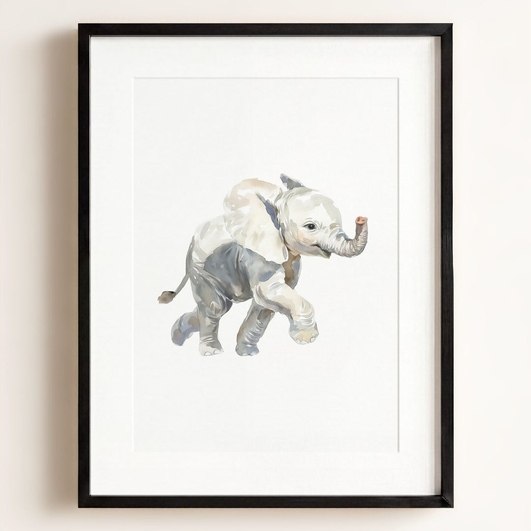 Watercolor Elephant Art Print