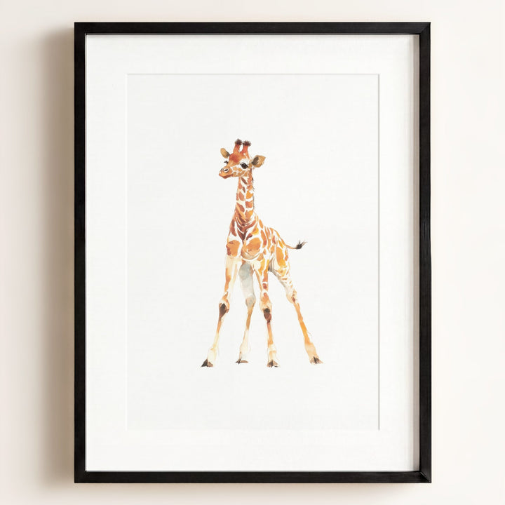 Watercolor Giraffe Art Print