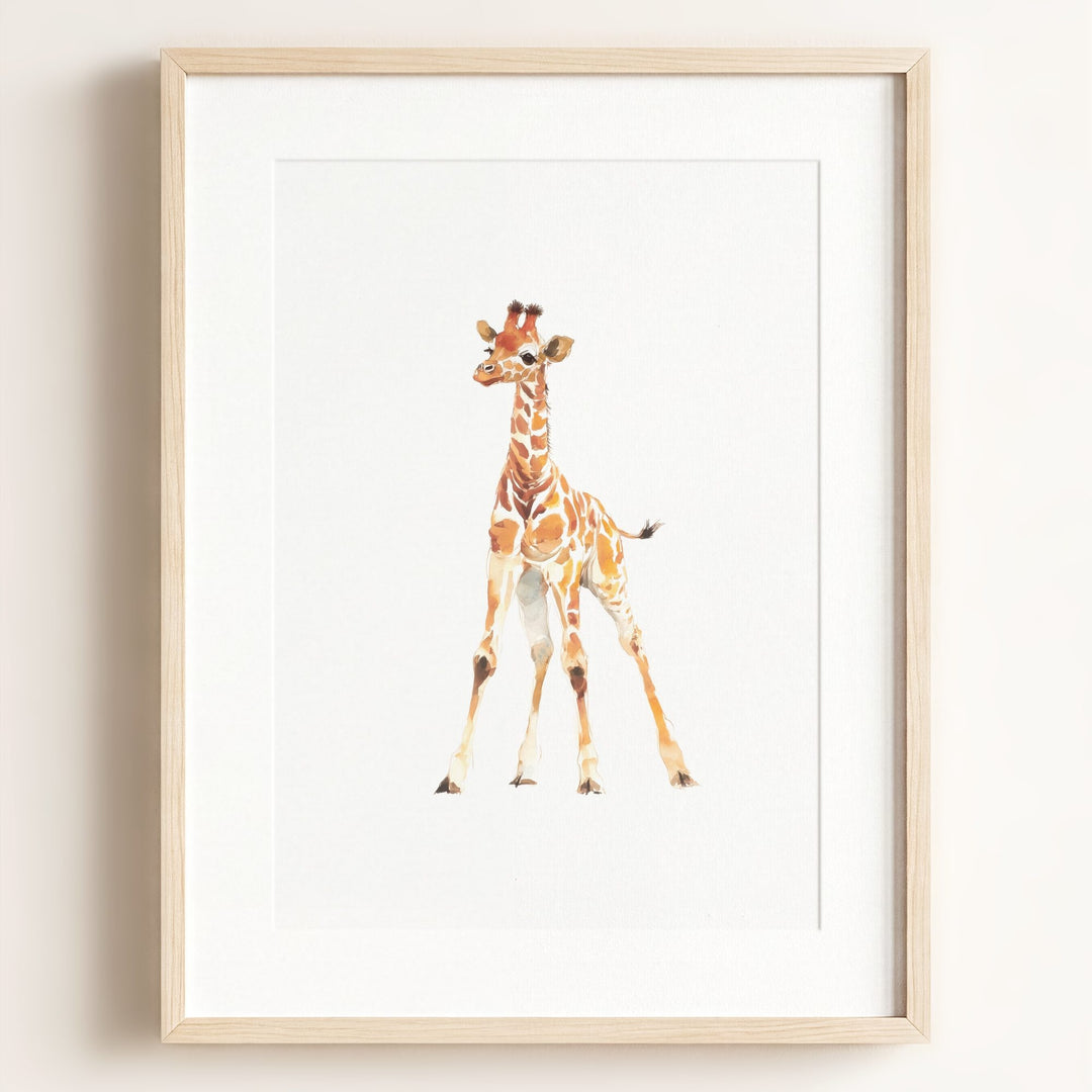 Watercolor Giraffe Art Print