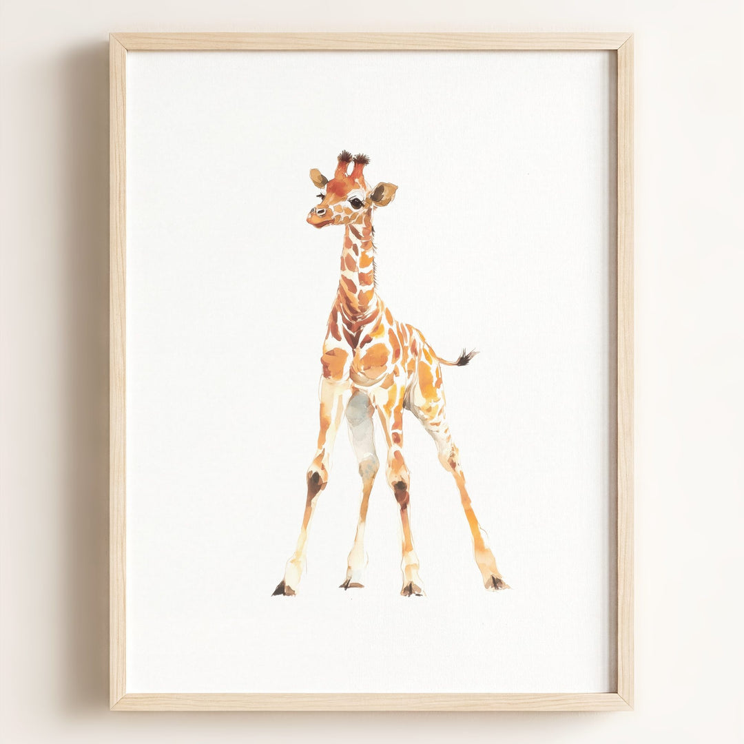 Watercolor Giraffe Art Print