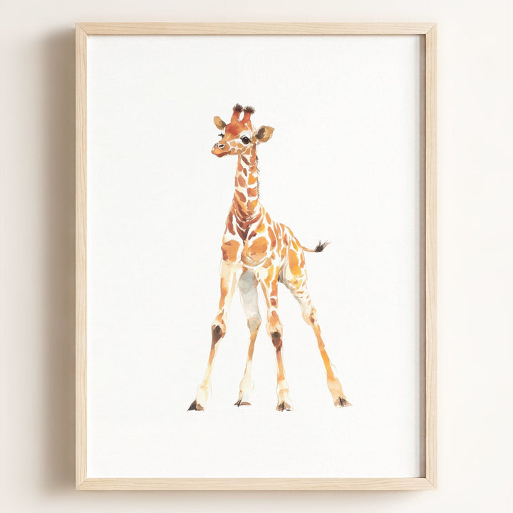 Watercolor Giraffe Art Print