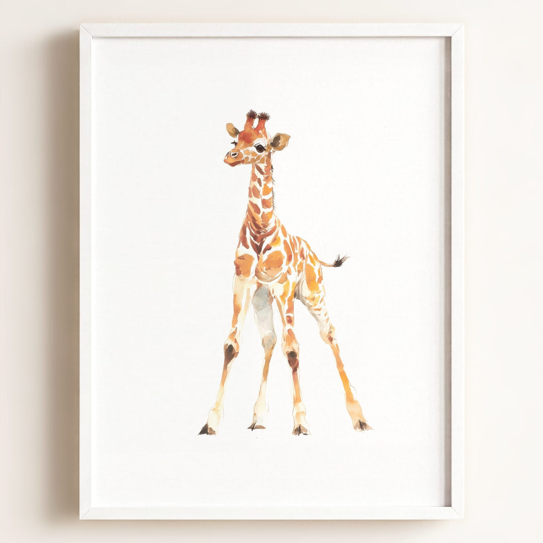 Watercolor Giraffe Art Print
