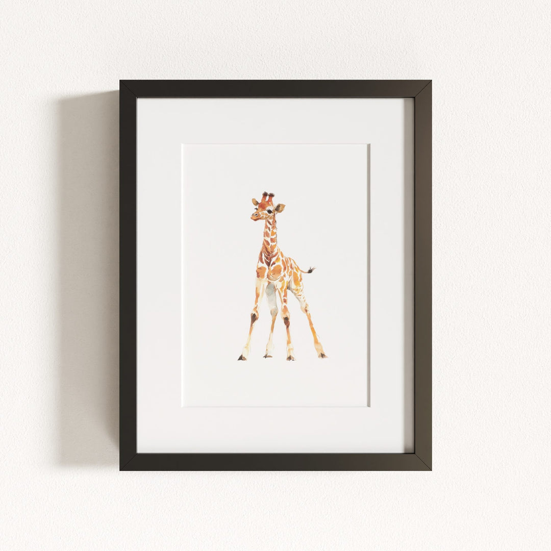 Watercolor Giraffe Art Print