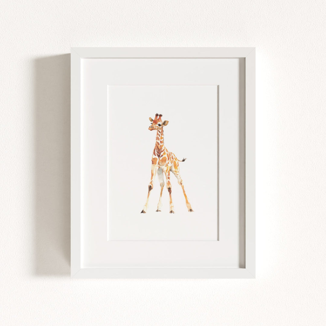 Watercolor Giraffe Art Print