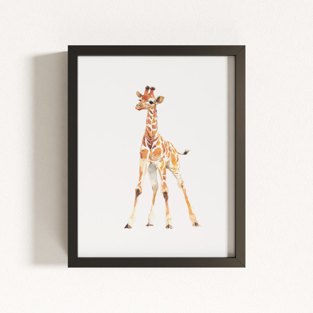 Watercolor Giraffe Art Print