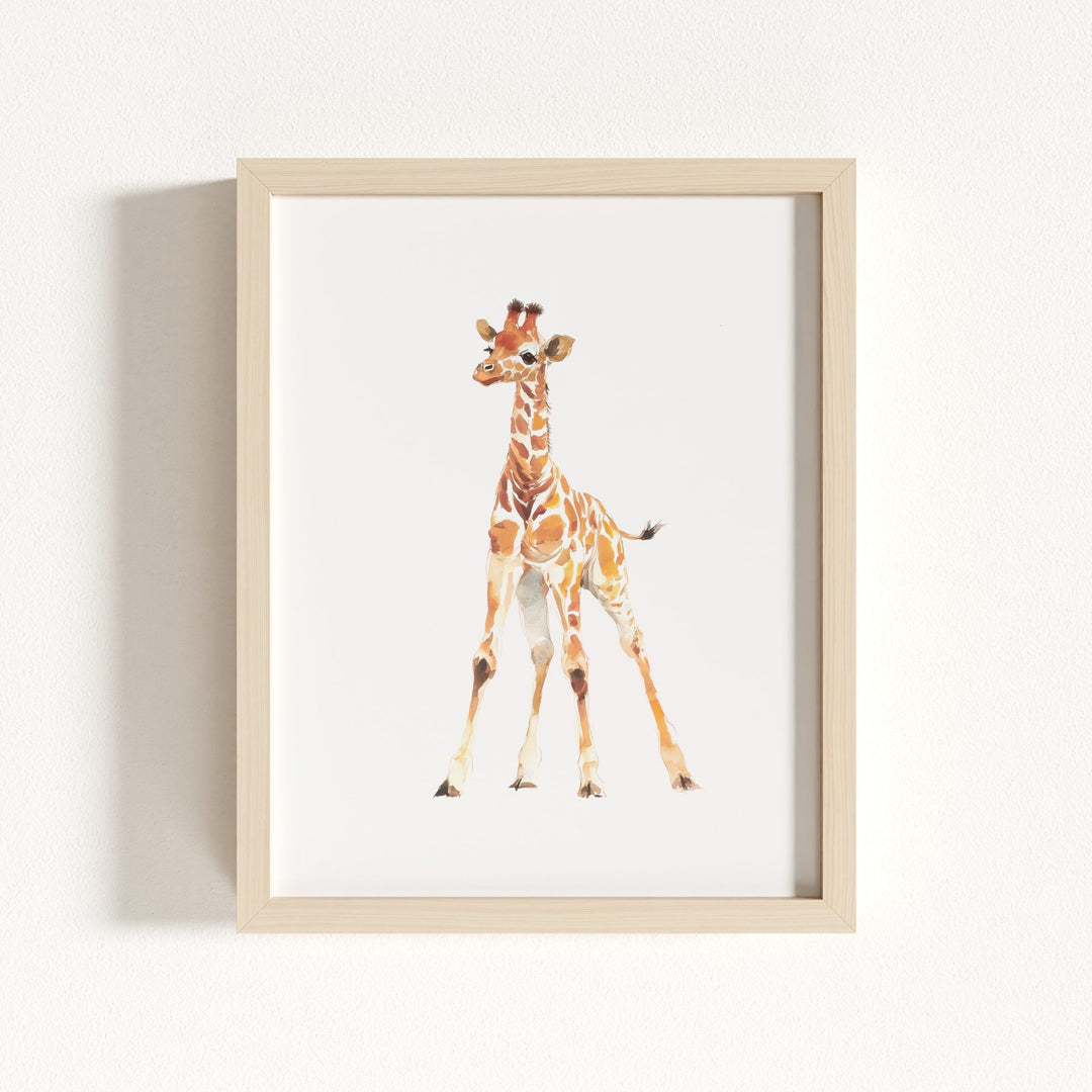 Watercolor Giraffe Art Print