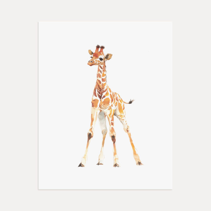 Watercolor Giraffe Art Print