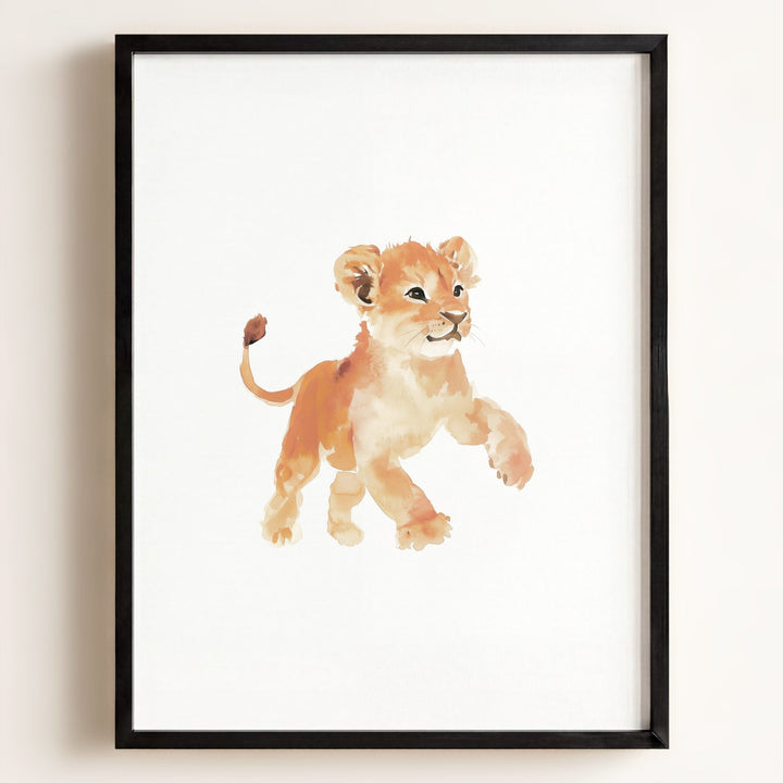 Watercolor Lion Art