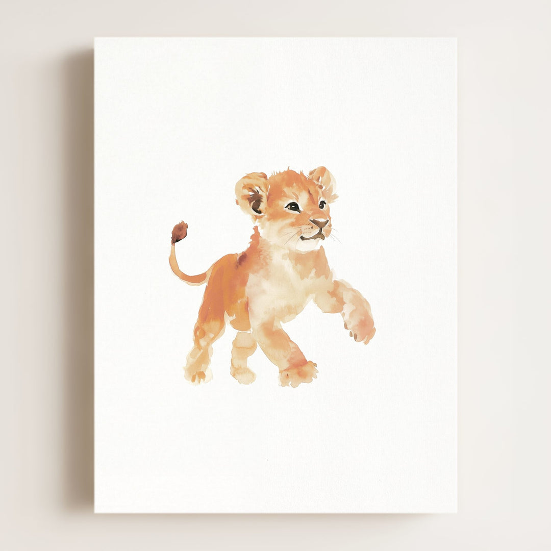 Watercolor Lion Art