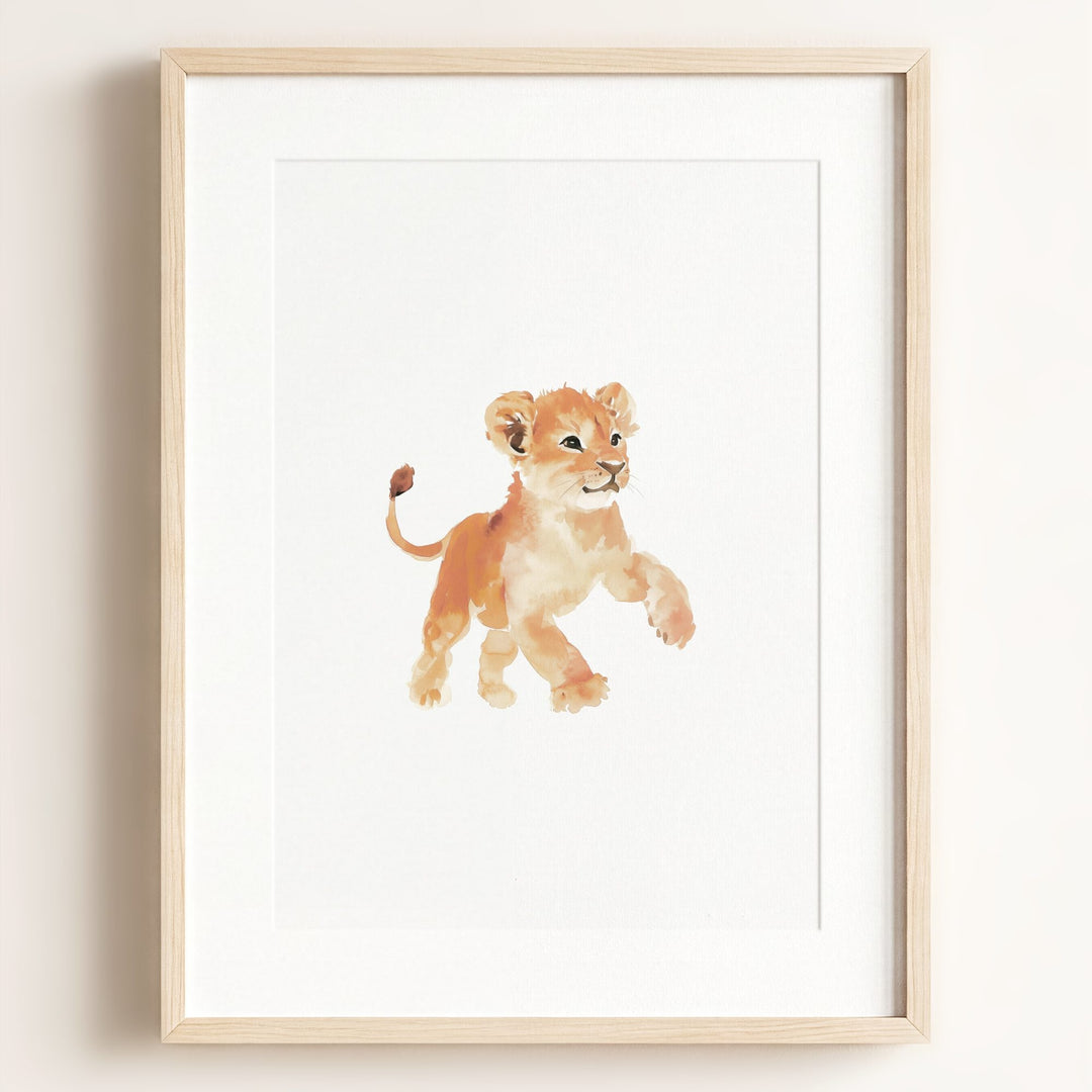 Watercolor Lion Art