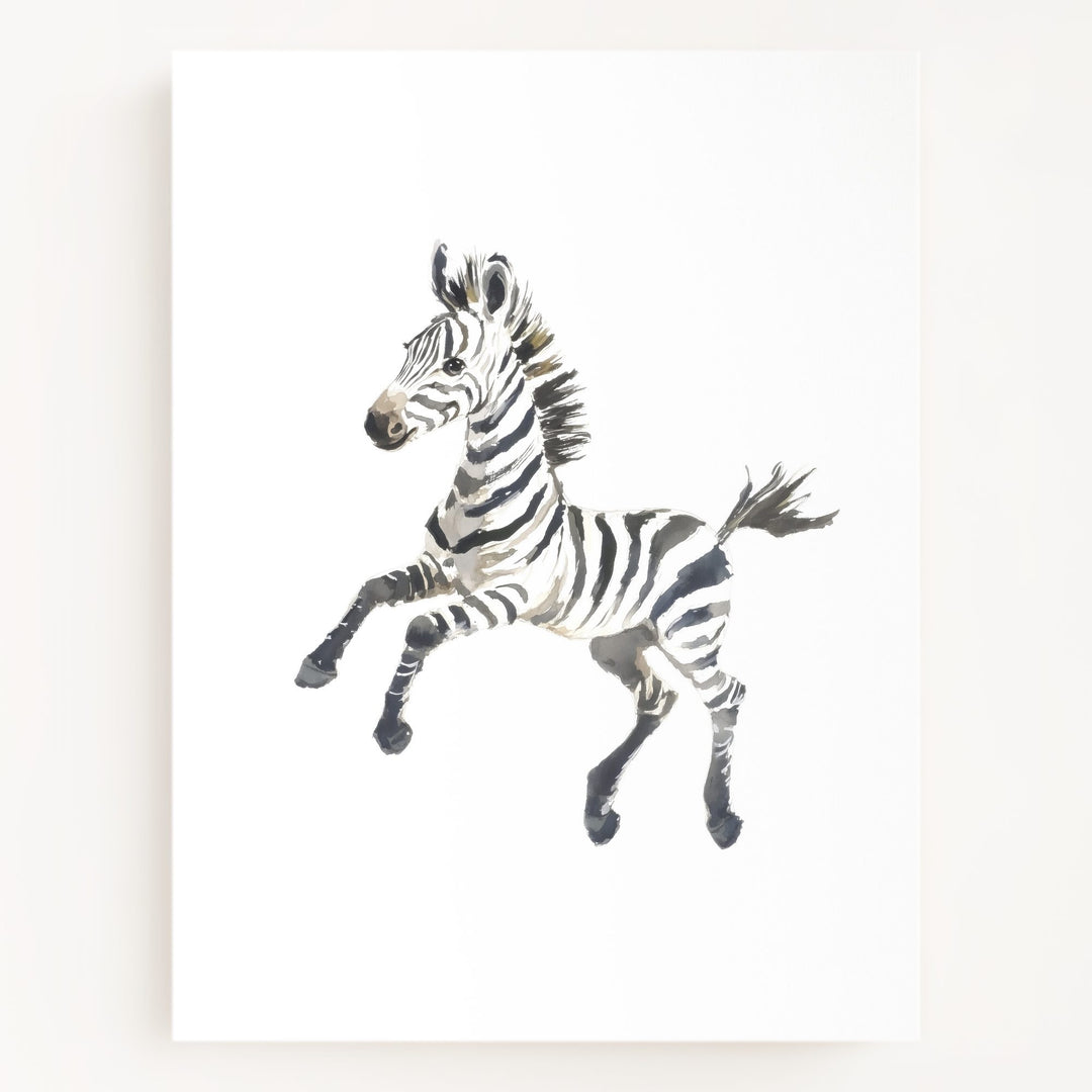 Keepsake Kingdom Watercolor Zebra Art Print