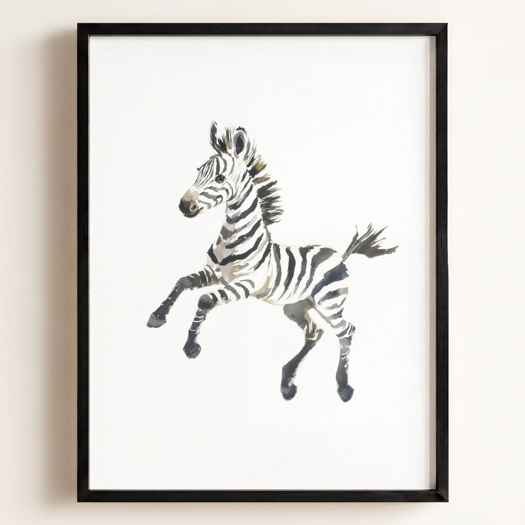 Watercolor Zebra Art Print