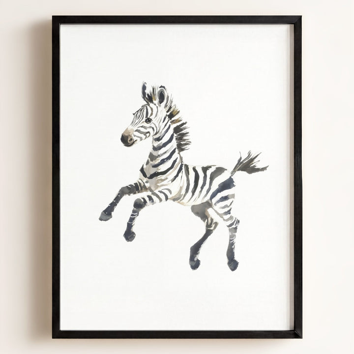 Watercolor Zebra Art Print