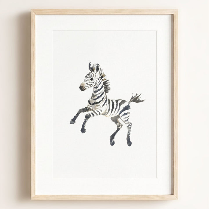 Watercolor Zebra Art Print