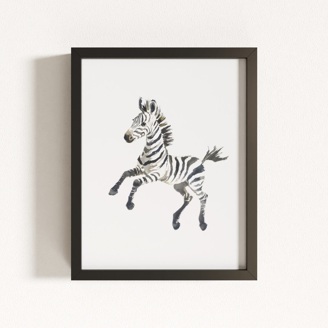 Watercolor Zebra Art Print