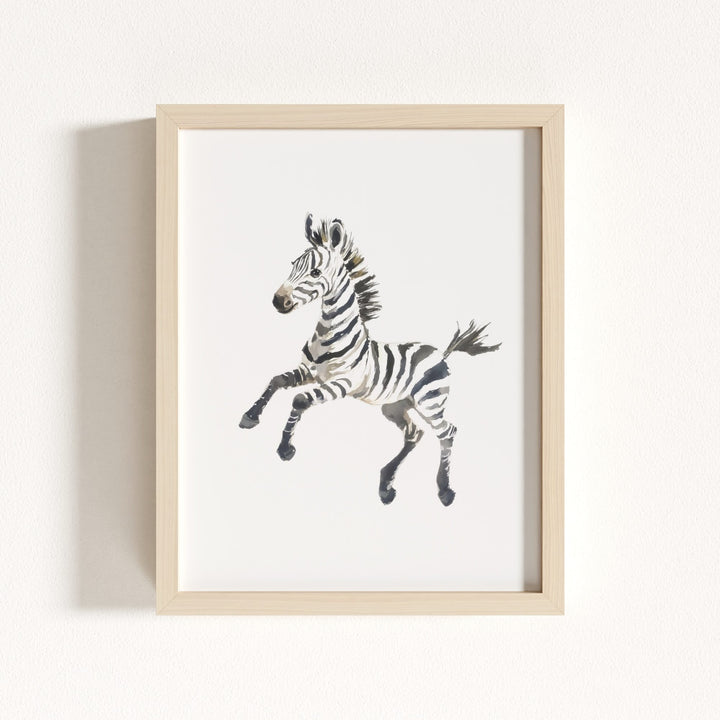 Watercolor Zebra Art Print