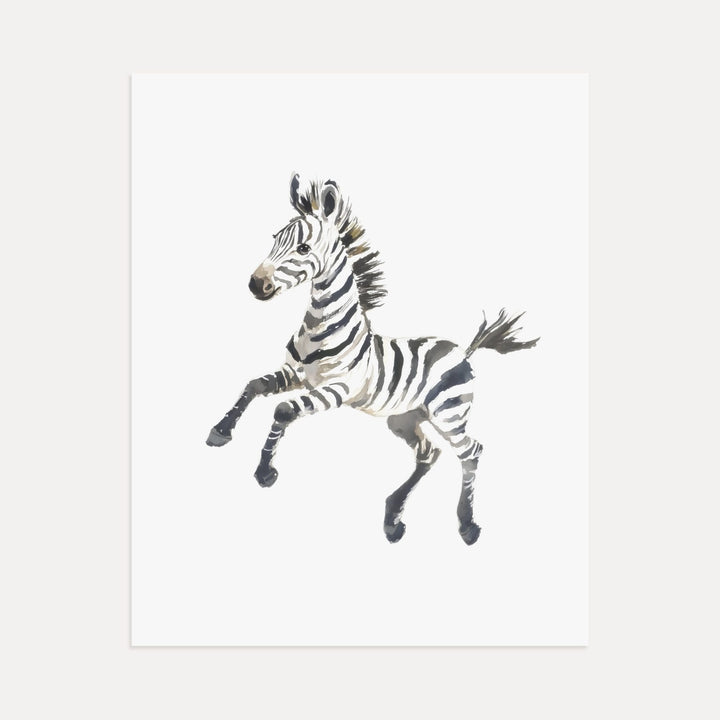 Watercolor Zebra Art Print