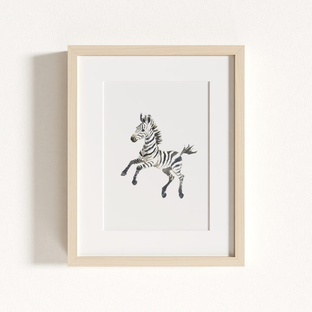 Watercolor Zebra Art Print