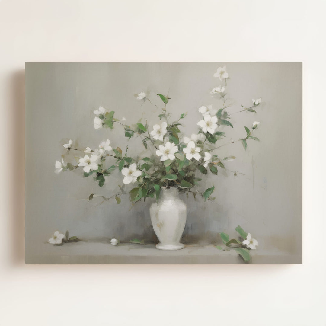 White Blossoms Art Print