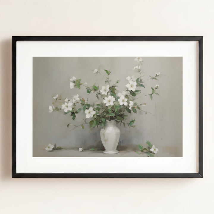 White Blossoms Art Print