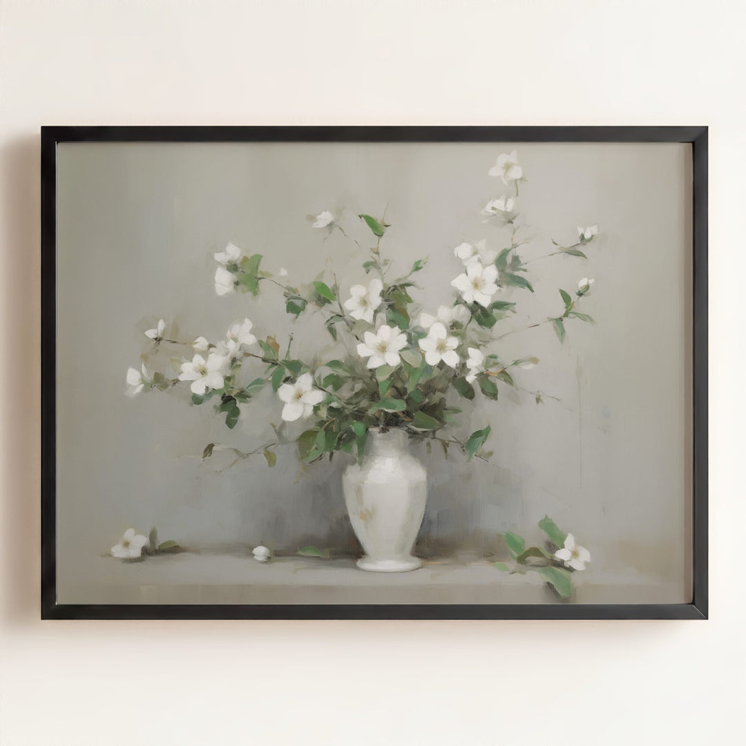 White Blossoms Art Print