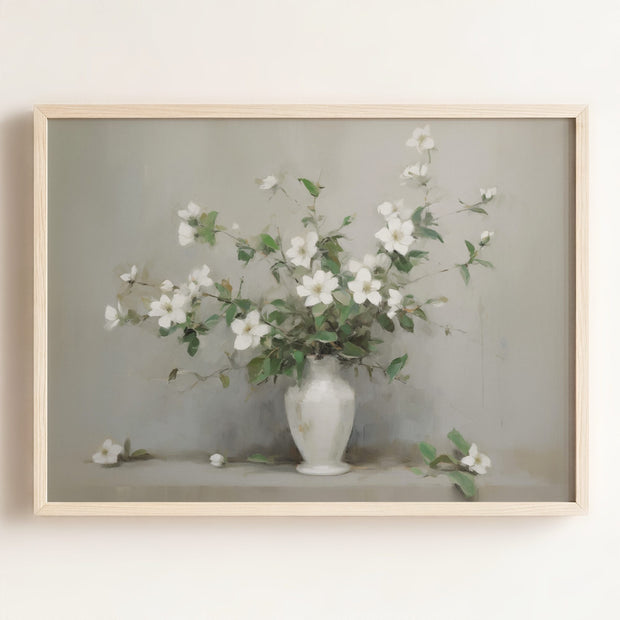 White Blossoms Art Print