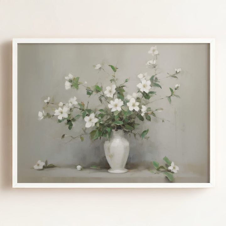 White Blossoms Art Print